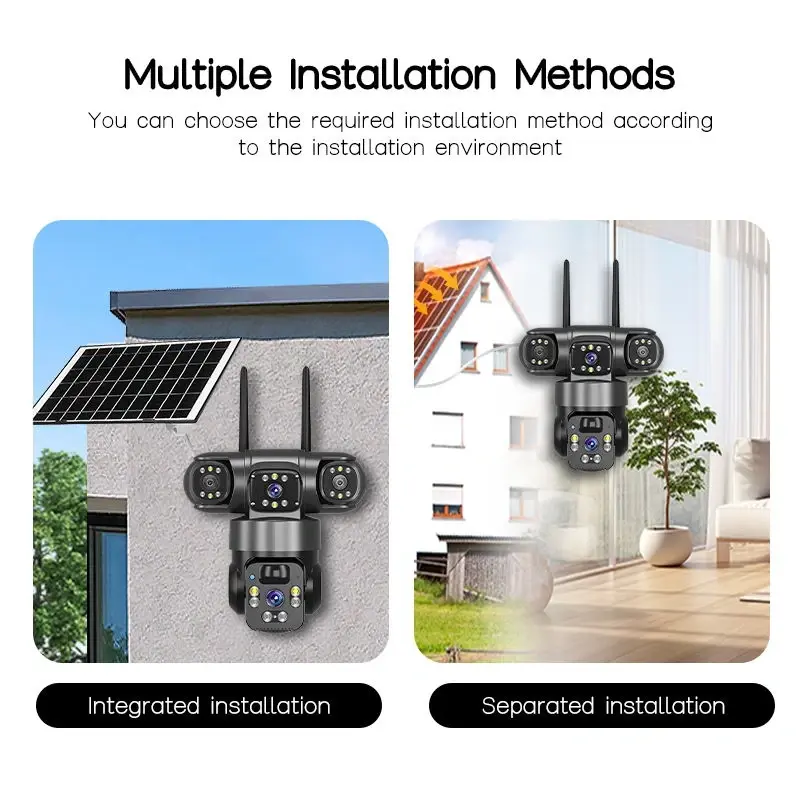12MP V380 Pro Solar 4G WiFi PTZ Security Camera