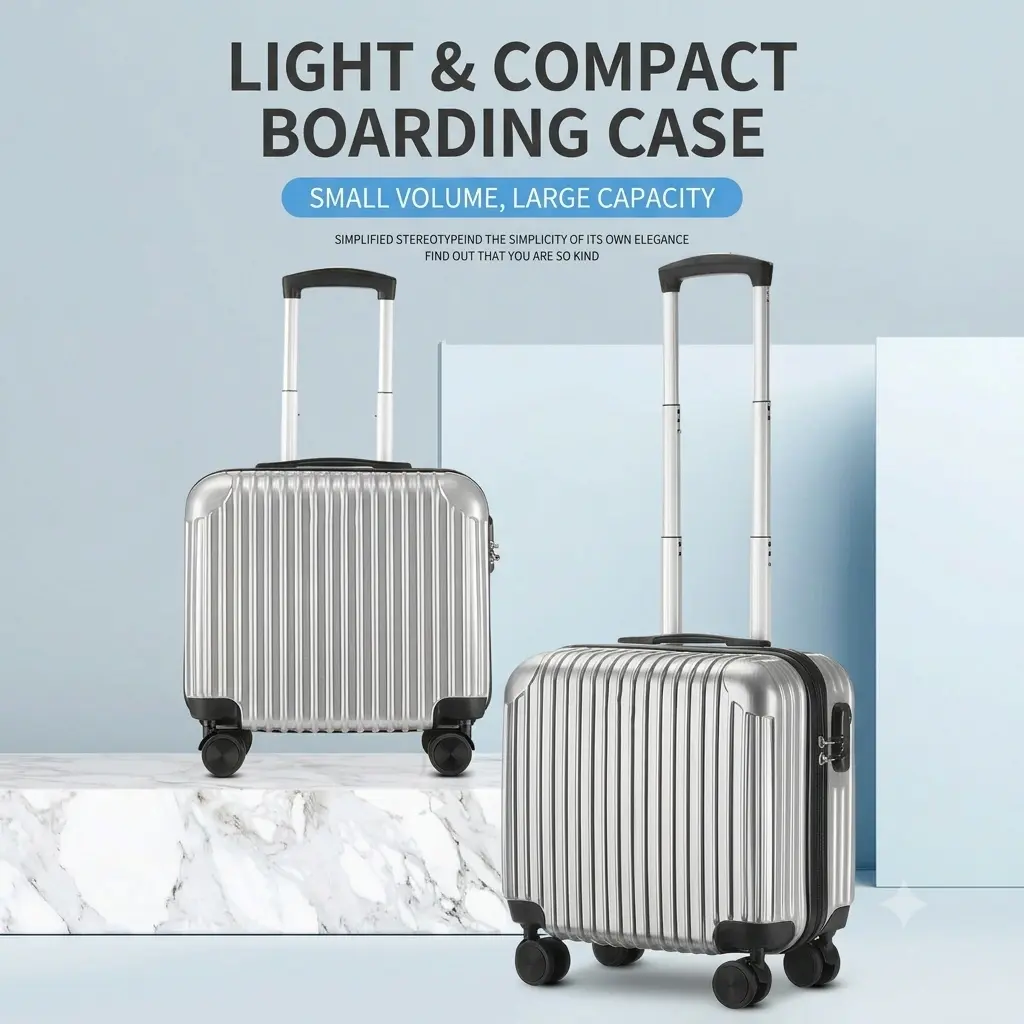 alt="KINGSGEAR 16 Inch Ultra-Light Travel Suitcase – পাসওয়ার্ড লক ও 360° ইউনিভার্সাল হুইলসহ হালকা ও টেকসই কেবিন লাগেজ"