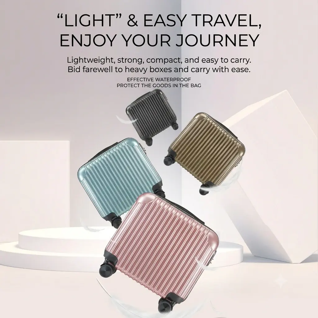 alt="KINGSGEAR 16 Inch Ultra-Light Travel Suitcase – পাসওয়ার্ড লক ও 360° ইউনিভার্সাল হুইলসহ হালকা ও টেকসই কেবিন লাগেজ"