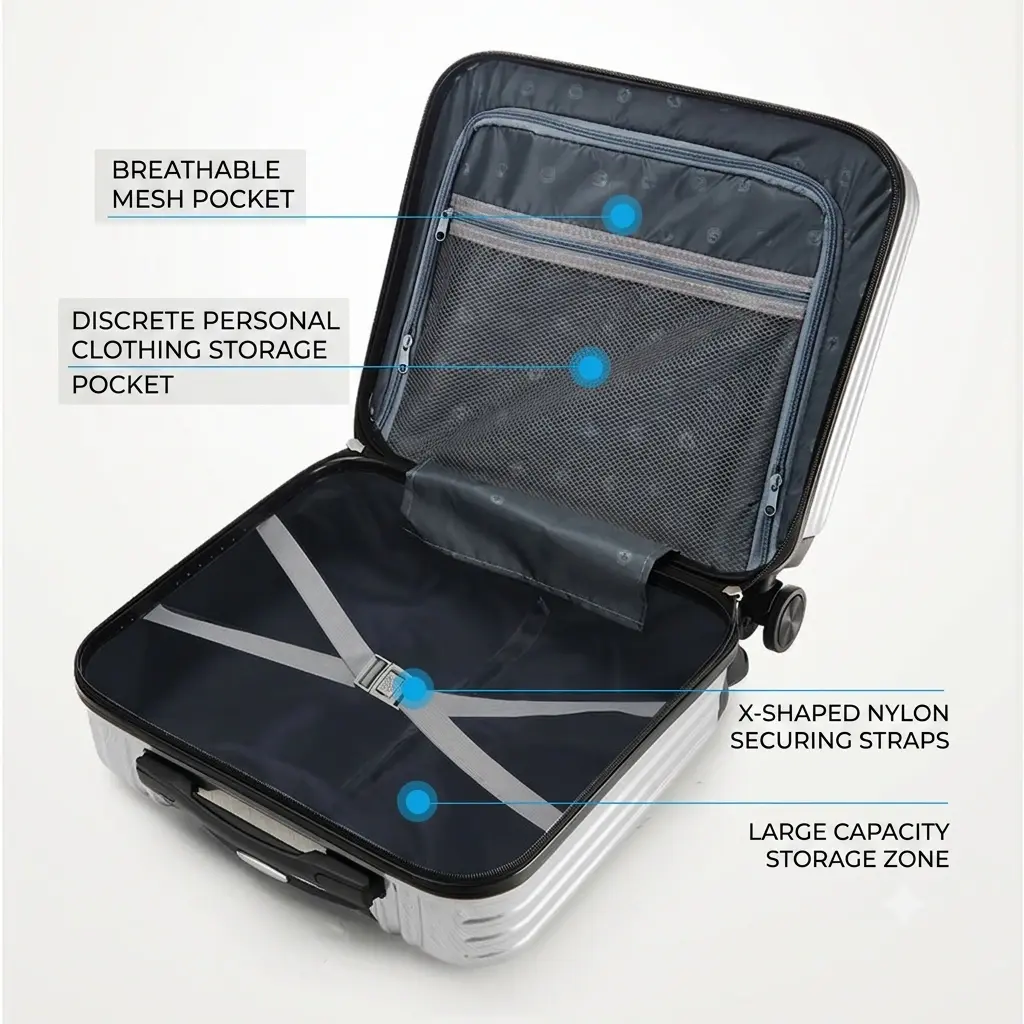 alt="KINGSGEAR 16 Inch Ultra-Light Travel Suitcase – পাসওয়ার্ড লক ও 360° ইউনিভার্সাল হুইলসহ হালকা ও টেকসই কেবিন লাগেজ"