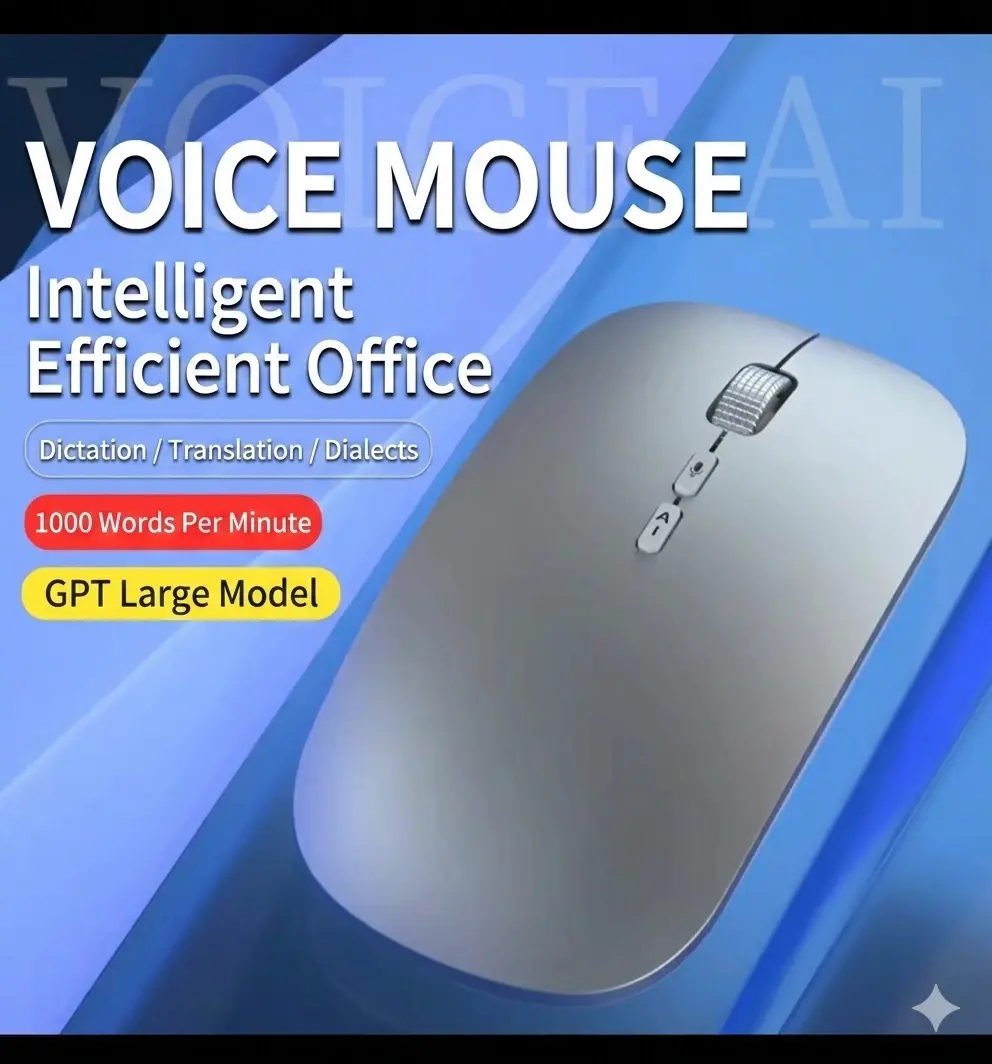 AI-Powered Speech-Controlled Wireless Bluetooth Dual-Mode Mouse