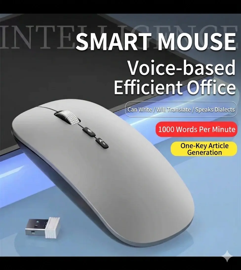 AI-Powered Speech-Controlled Wireless Bluetooth Dual-Mode Mouse
