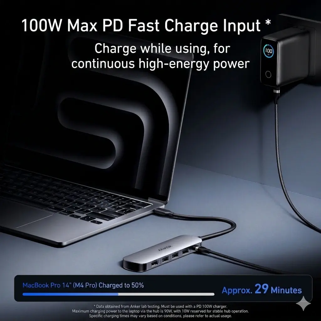 Anker PowerHub  for MacBook Pro  Max, HDMI 4K Adapter