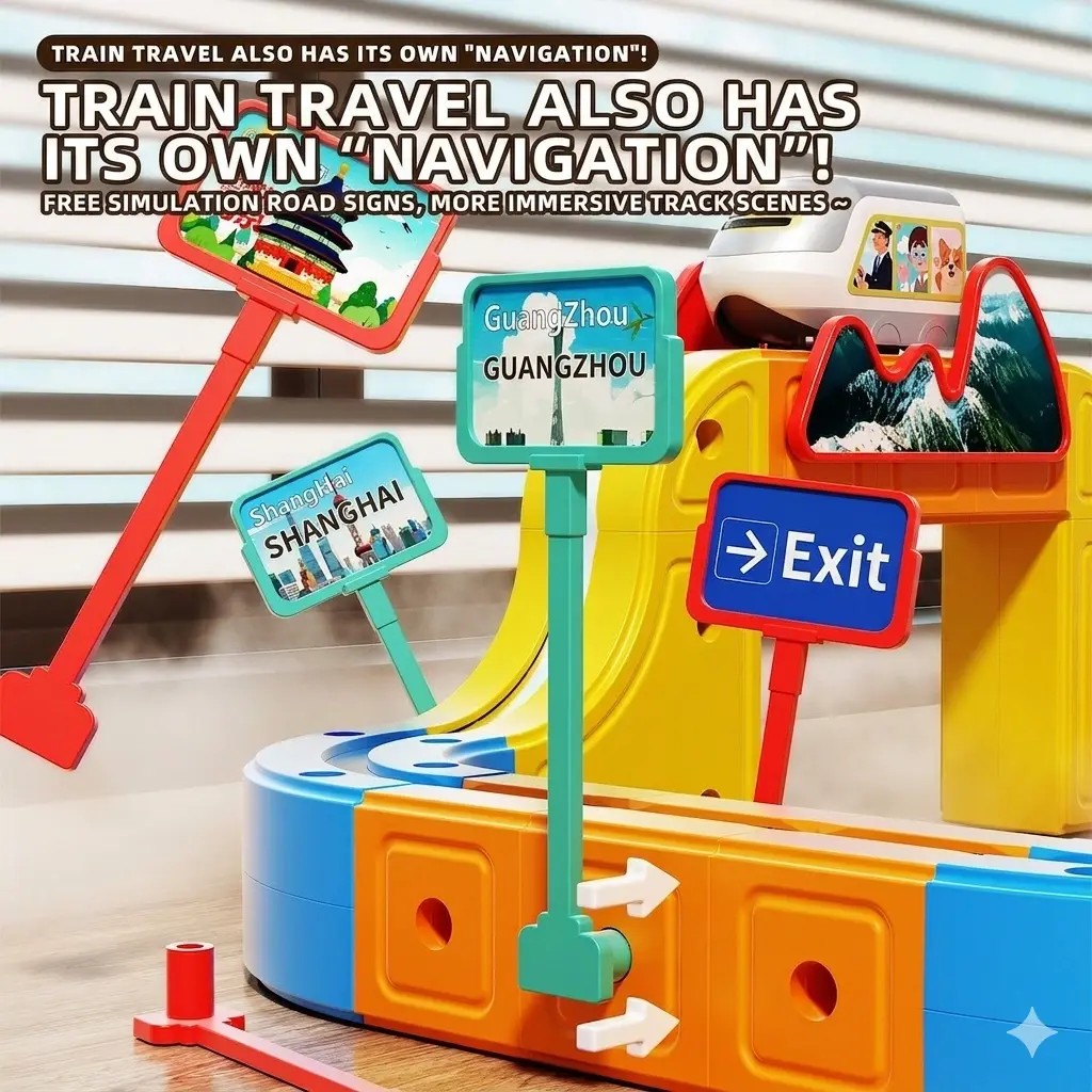 Authentic Children's Magnetic Track Car Building Blocks Set