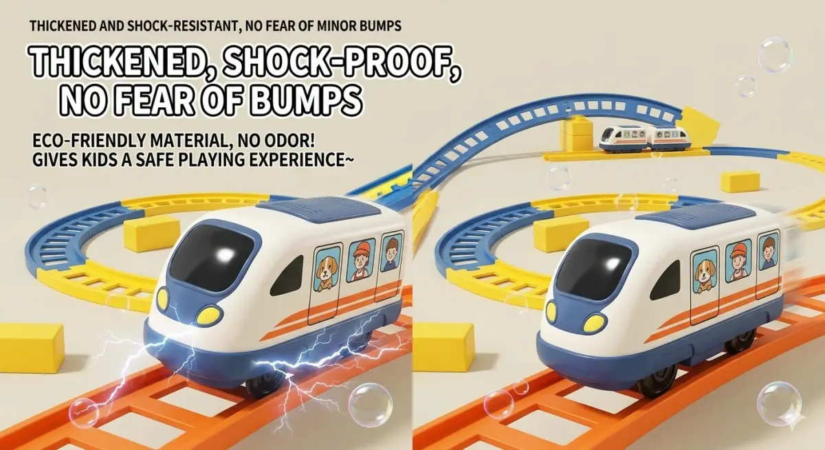 Authentic Children's Magnetic Track Car Building Blocks Set