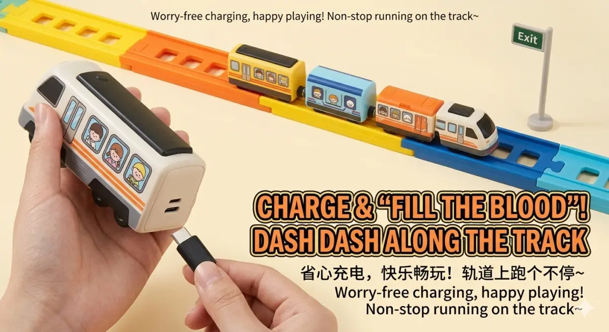 Authentic Children's Magnetic Track Car Building Blocks Set