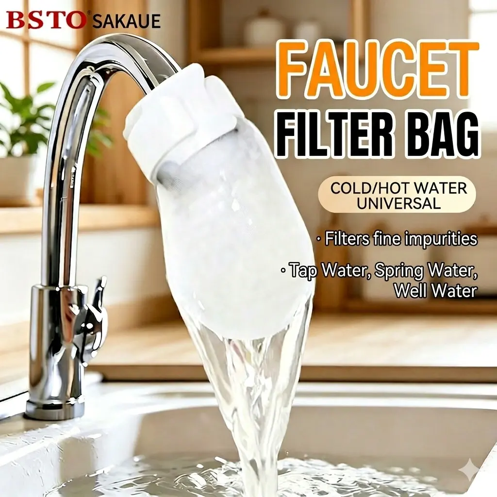 alt="BanShang Faucet Water Filter – নন-ওভেন ফ্যাব্রিক ফিল্টারসহ স্প্ল্যাশ-প্রুফ ট্যাপ ওয়াটার পিউরিফায়ার, ময়লা ও মরিচা ফিল্টার করতে সহায়ক"