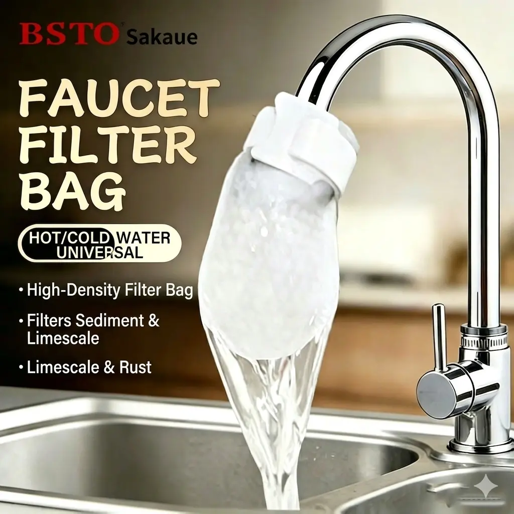 alt="BanShang Faucet Water Filter – নন-ওভেন ফ্যাব্রিক ফিল্টারসহ স্প্ল্যাশ-প্রুফ ট্যাপ ওয়াটার পিউরিফায়ার, ময়লা ও মরিচা ফিল্টার করতে সহায়ক"