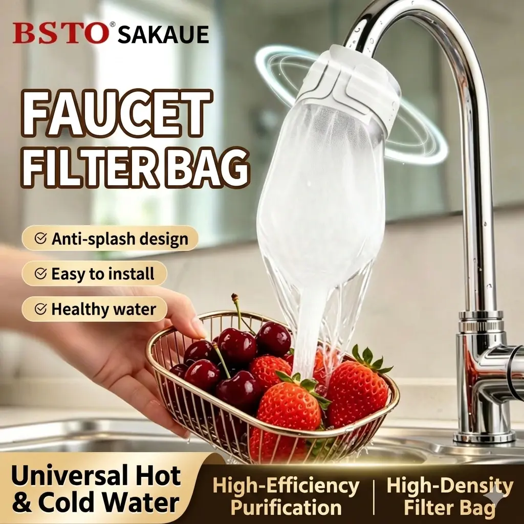 alt="BanShang Faucet Water Filter – নন-ওভেন ফ্যাব্রিক ফিল্টারসহ স্প্ল্যাশ-প্রুফ ট্যাপ ওয়াটার পিউরিফায়ার, ময়লা ও মরিচা ফিল্টার করতে সহায়ক"