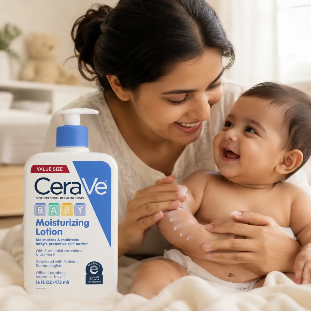 alt="CeraVe Baby Moisturizing Lotion 473ml – শিশুদের জন্য প্রিমিয়াম হাইপোঅ্যালার্জেনিক ময়েশ্চারাইজিং বডি লোশন"