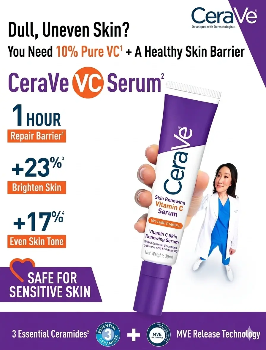 CeraVe Skin Renewal Vitamin C Serum – 30ml