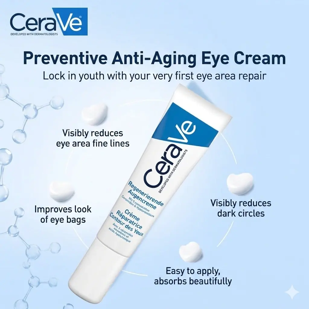CeraVe Soothing Repairing Moisturizing Eye Cream 14ml