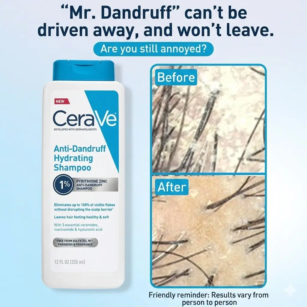 CeraVe US Version Anti-Dandruff Shampoo 355ml