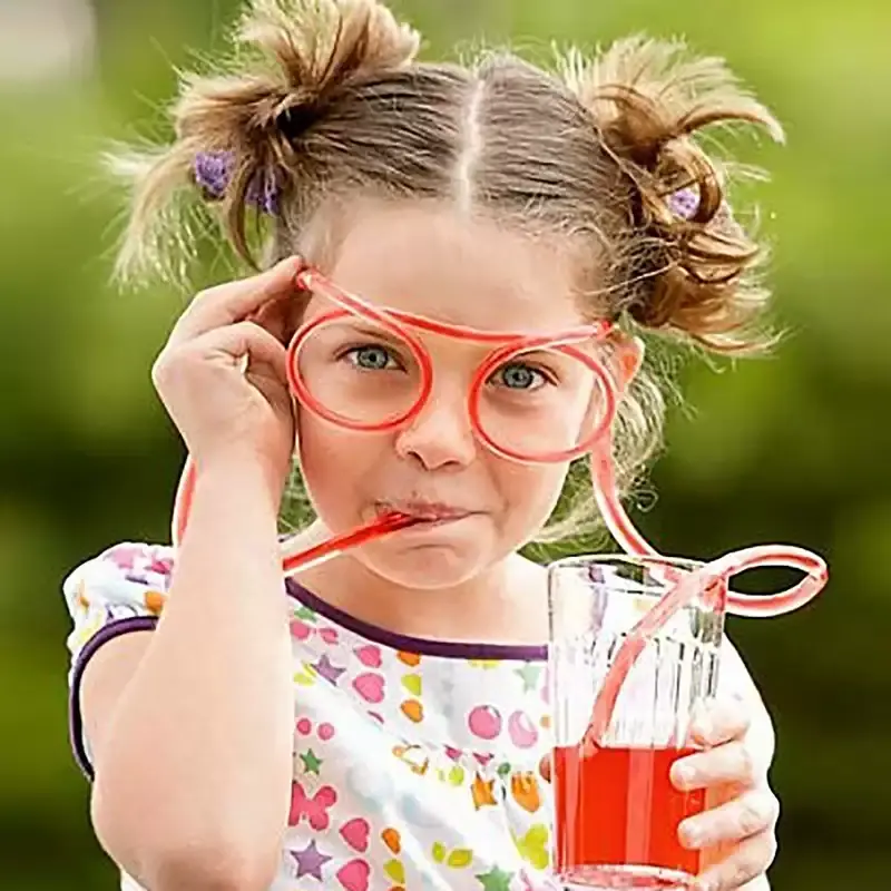 Creative Straw Glasses Toys For Kids