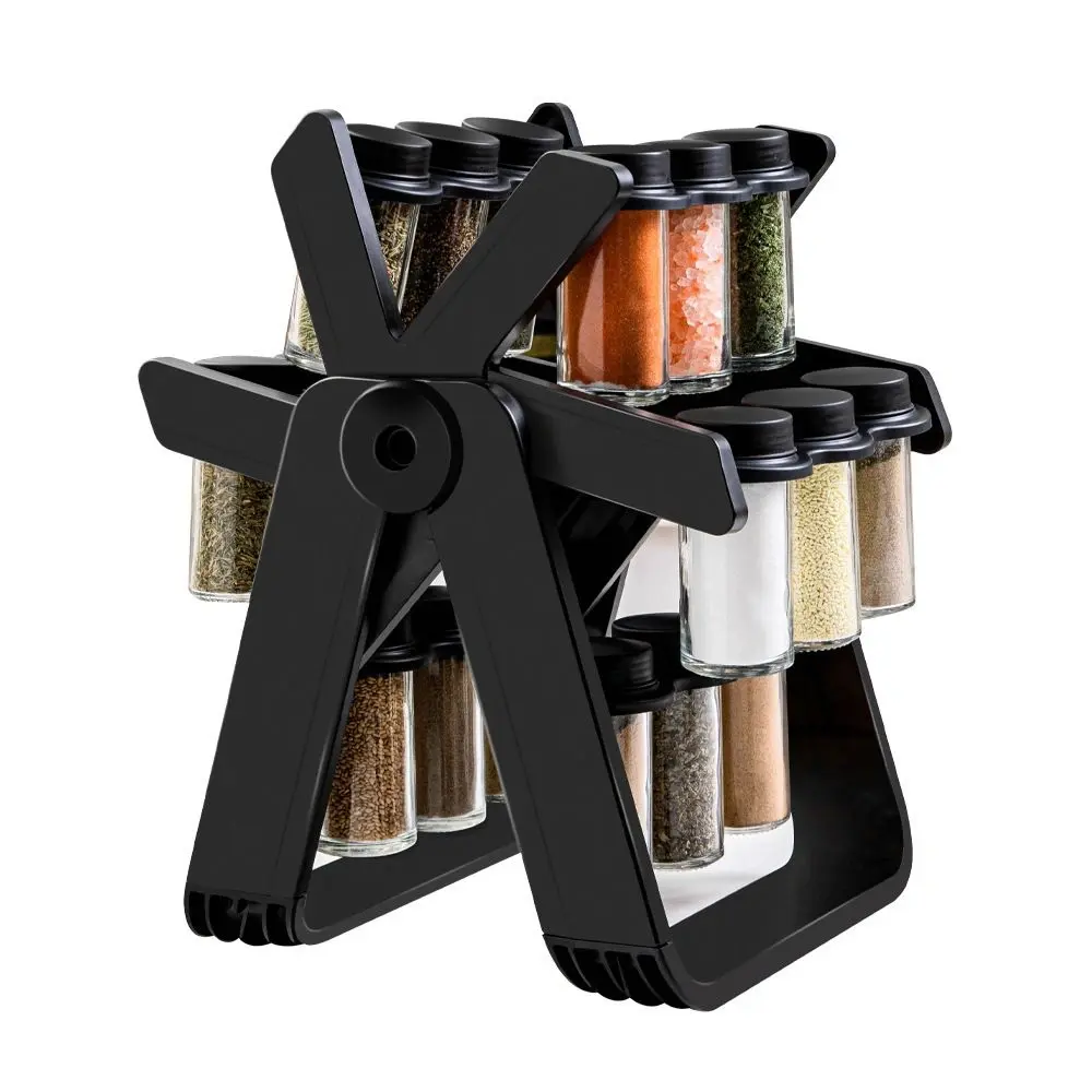 alt="প্রিমিয়াম Ferris Wheel Rotating Spice Rack Set – ১৮ জার কিচেন সিজনিং অর্গানাইজার"