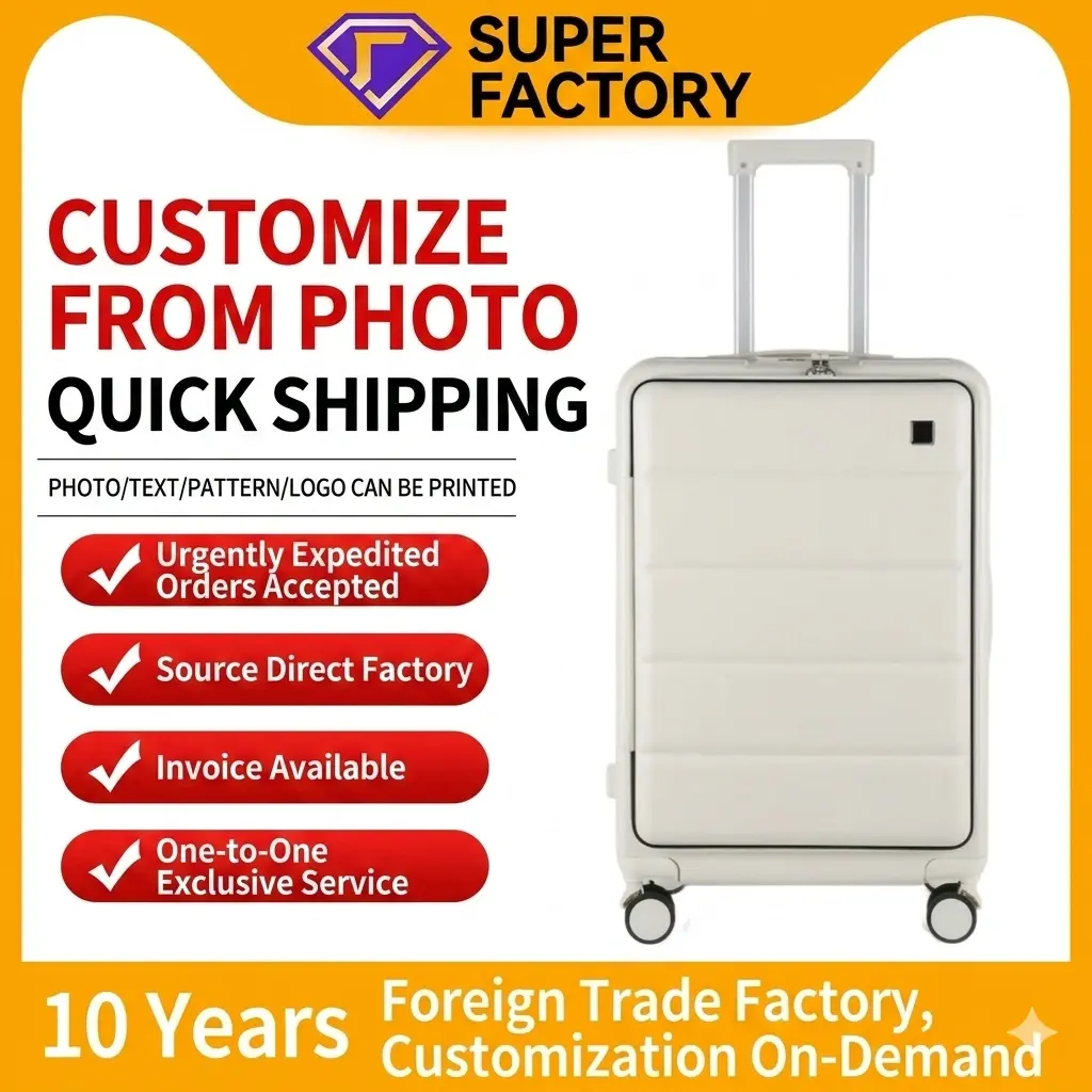 Front Opening Aluminum Frame Business Suitcase