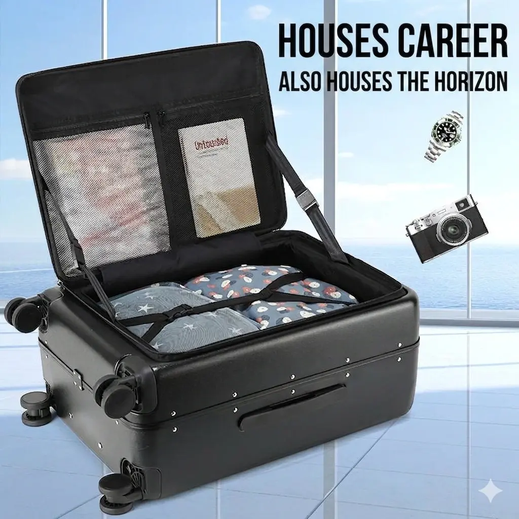 Front Opening Aluminum Frame Business Suitcase