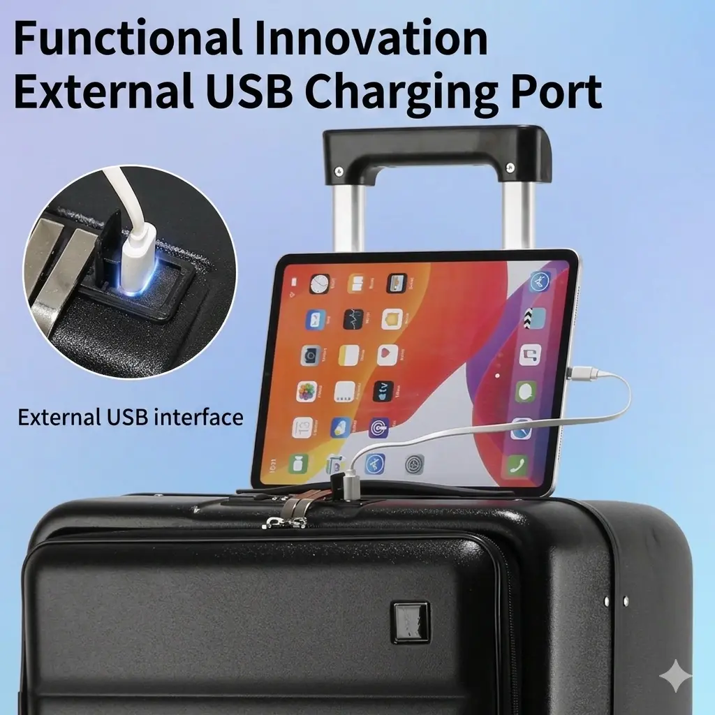 Front Opening Aluminum Frame Business Suitcase
