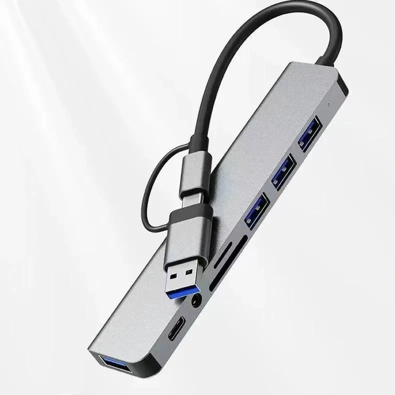 Grwibeou 8-in-1 Type-C USB 3.0 Expansion Dock Hub