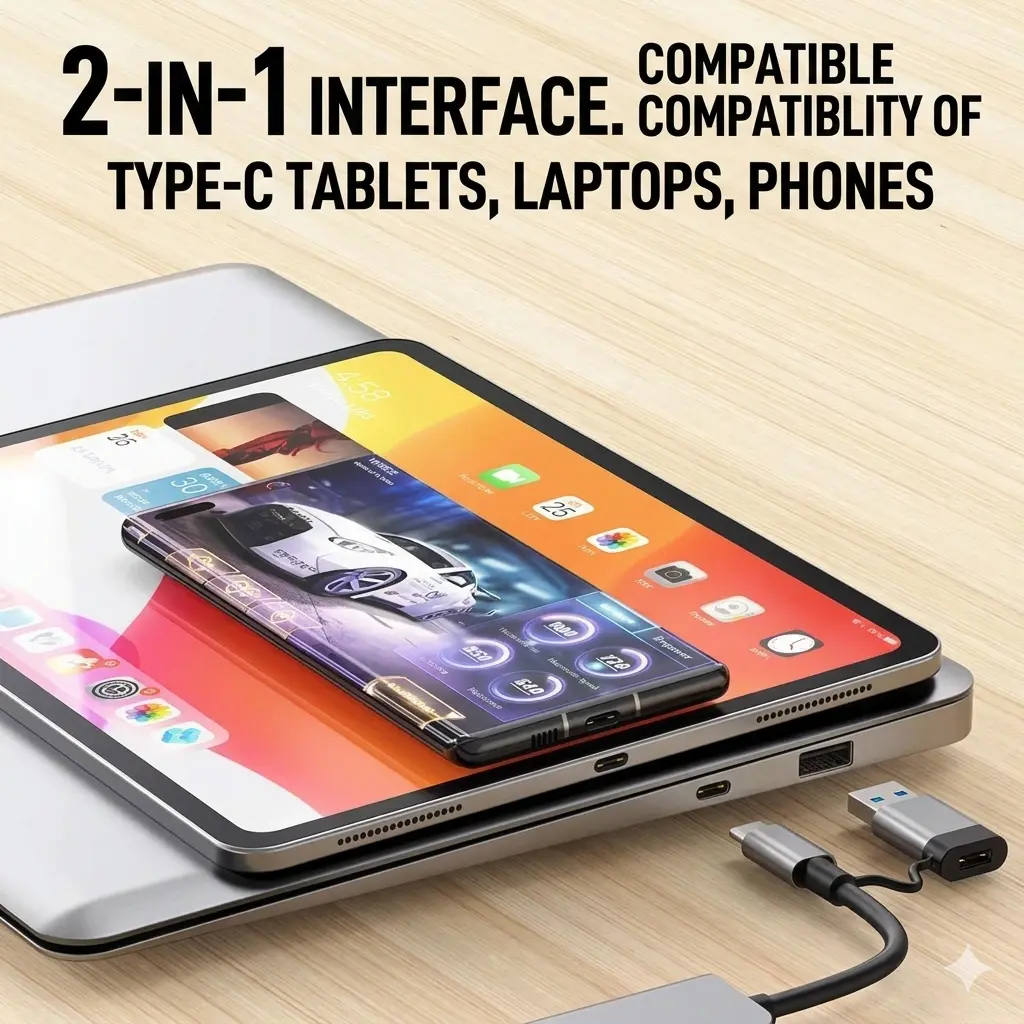 Grwibeou 8-in-1 Type-C USB 3.0 Expansion Dock Hub