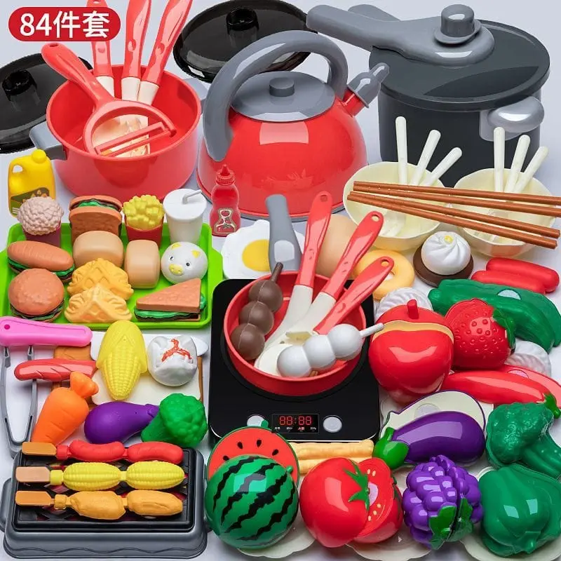 Red / 84-piece luxury kitchen-induction cooker