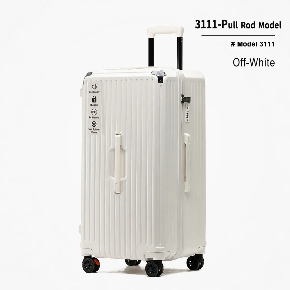 Zipper white / 24inch