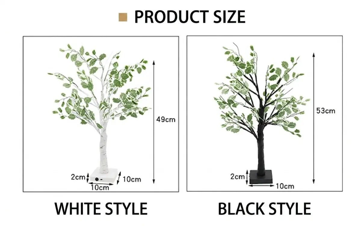 alt="LED Birch Tree Decorative Light – ইউএসবি ও ব্যাটারি চালিত ক্রিসমাস ট্রি নাইট লাইট, হোম ও পার্টি ডেকোরেশনের জন্য আকর্ষণীয় এলইডি ট্রি ল্যাম্প"