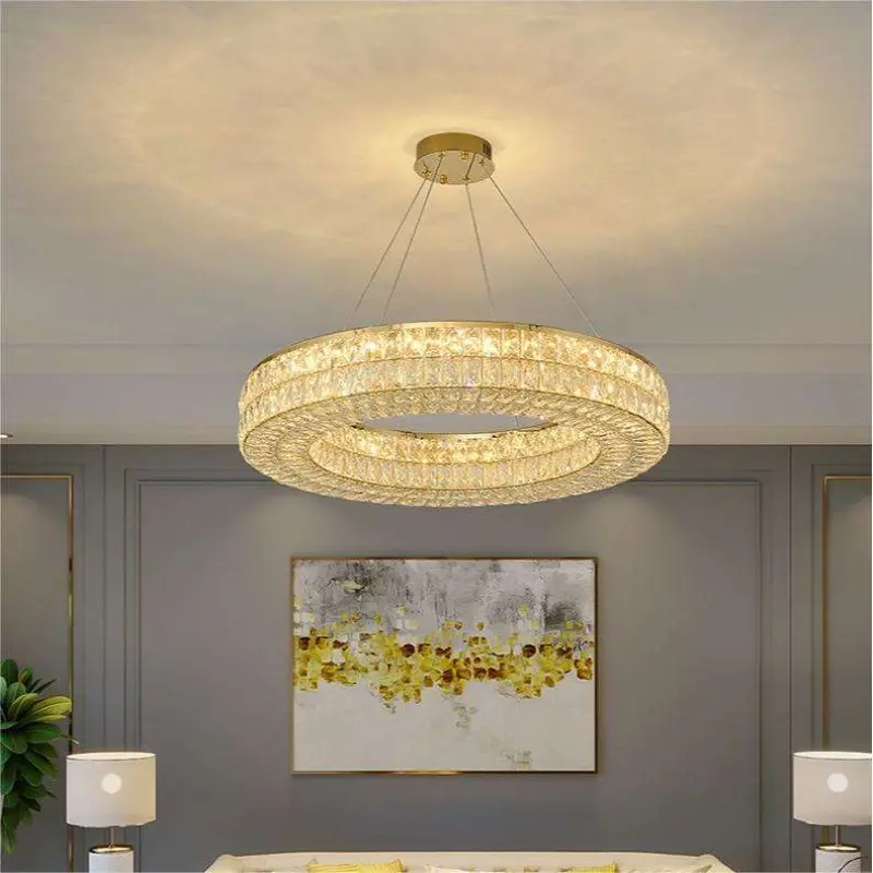 Luxury K9 Crystal LED Chandelier 23.6inch