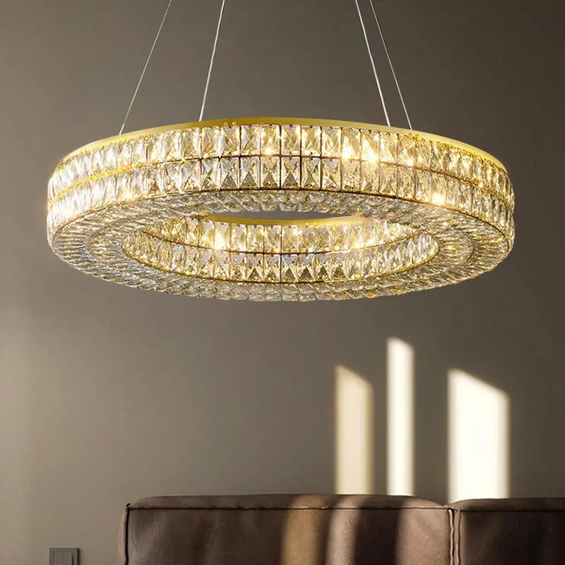 Luxury K9 Crystal LED Chandelier 23.6inch