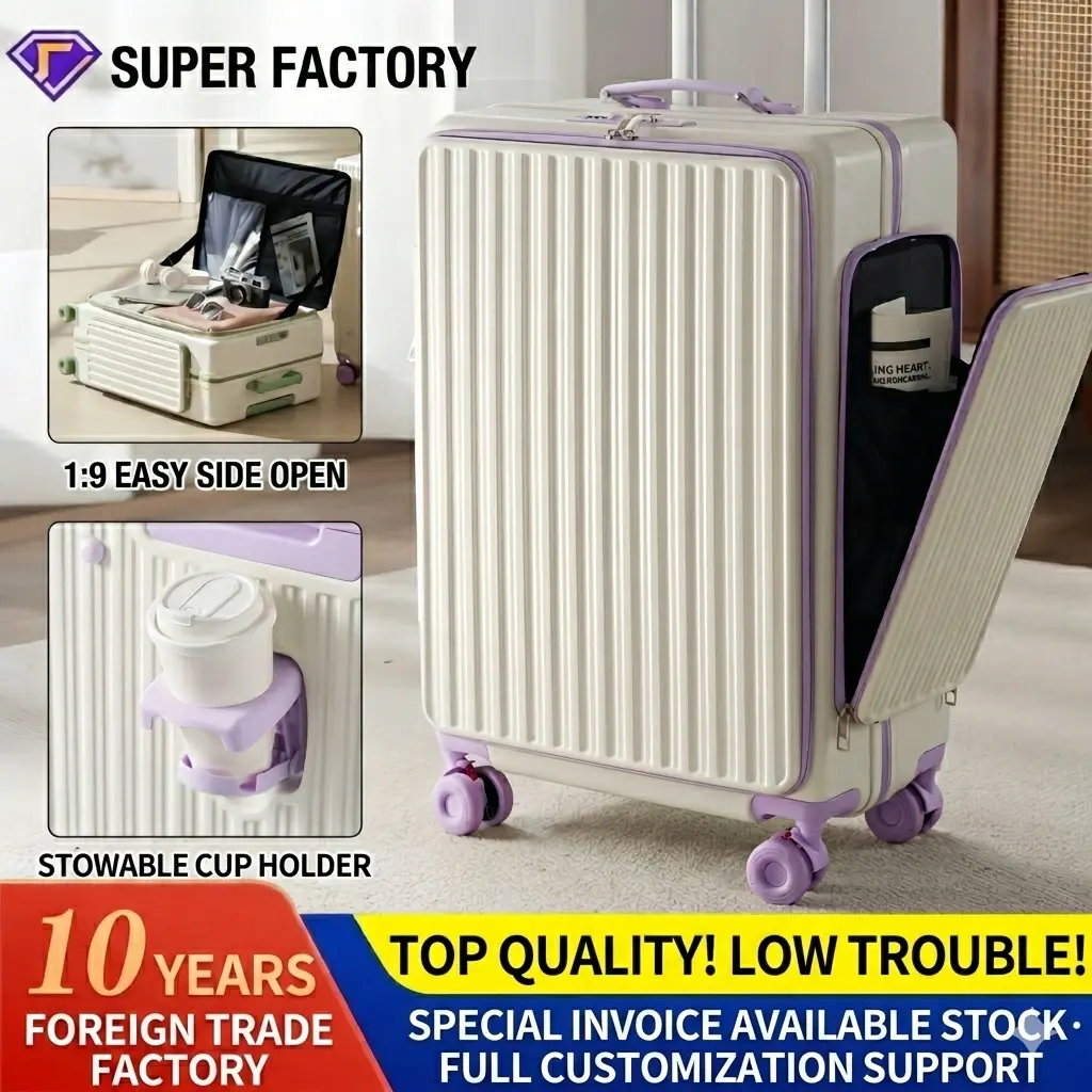 New Front-Side Multi-Sided Opening Suitcase