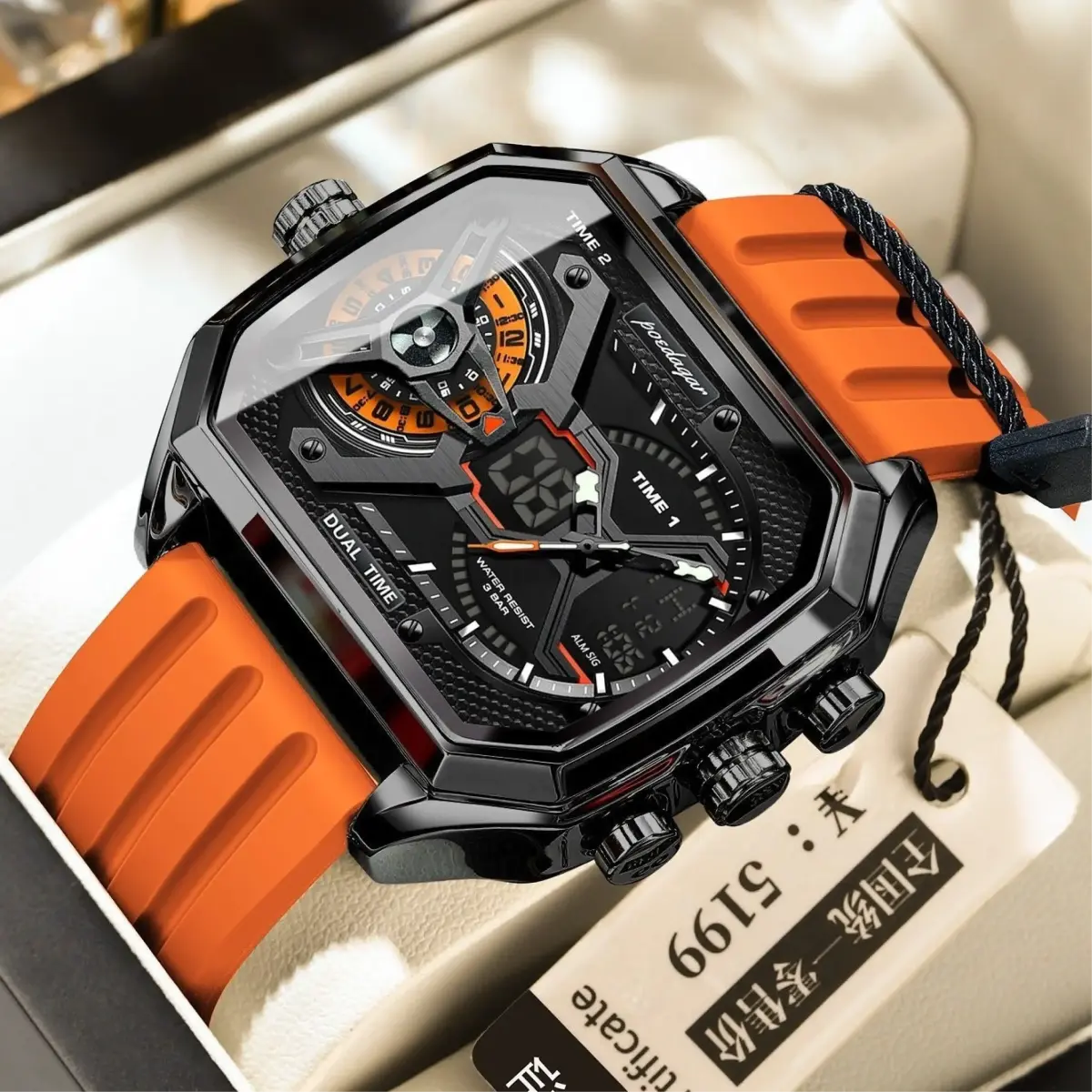 PE106 Multi-function Dual Display Men's Watch