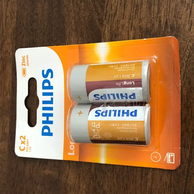 PHILIPS R14L2B Size-D Carbon Zinc Battery