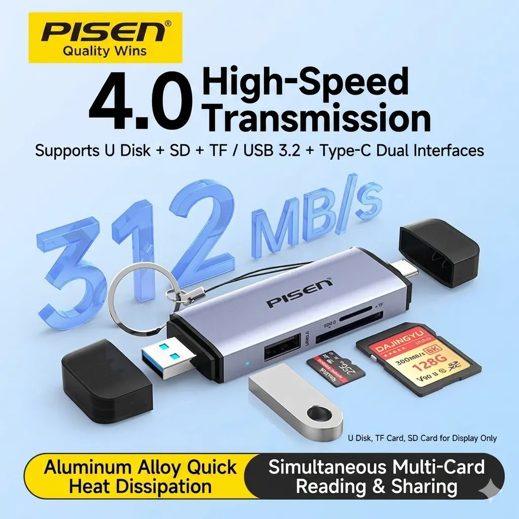 312MB/S high-speed card reading [SD/TF4.0]
