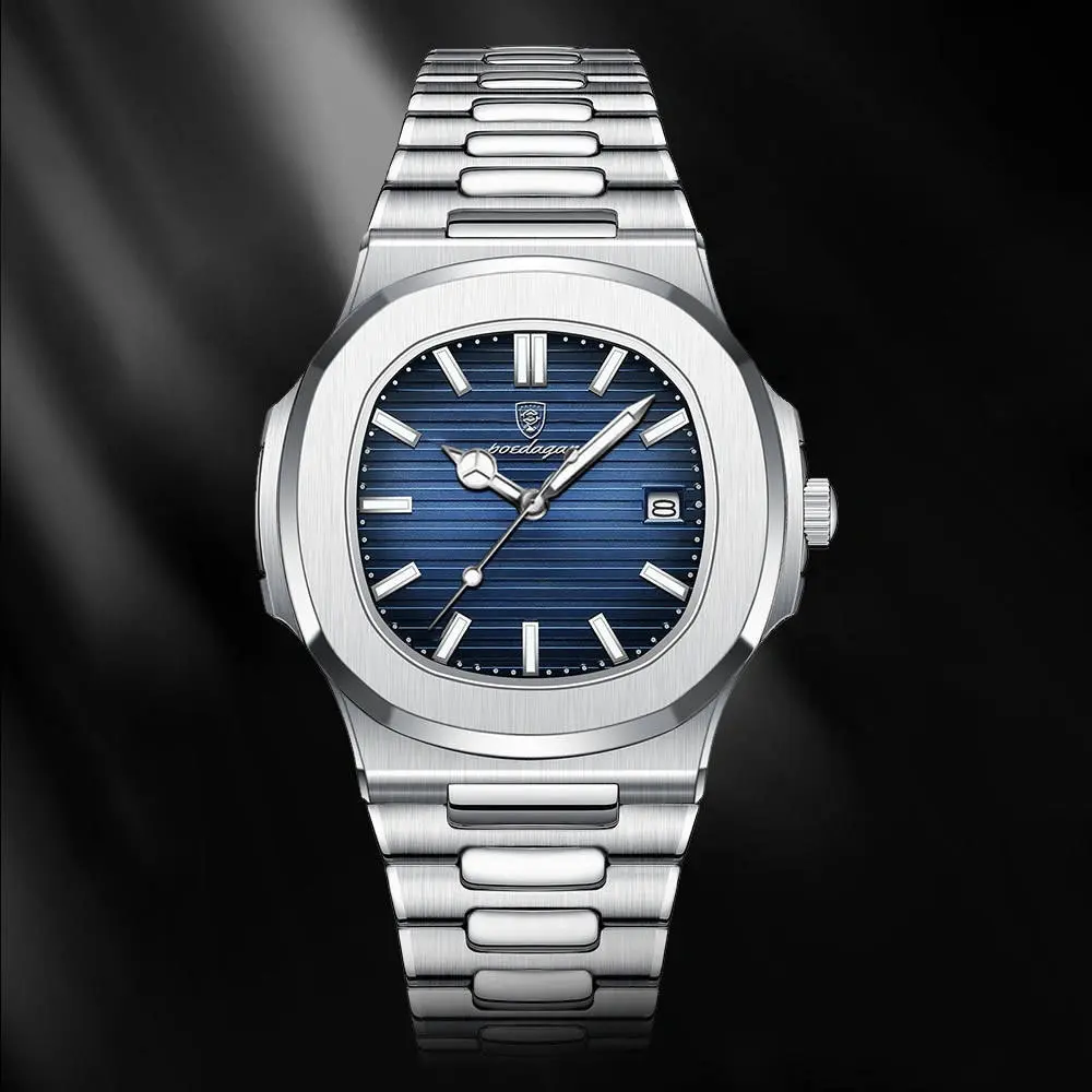 POEDAGAR Luxury Square Men’s Watch