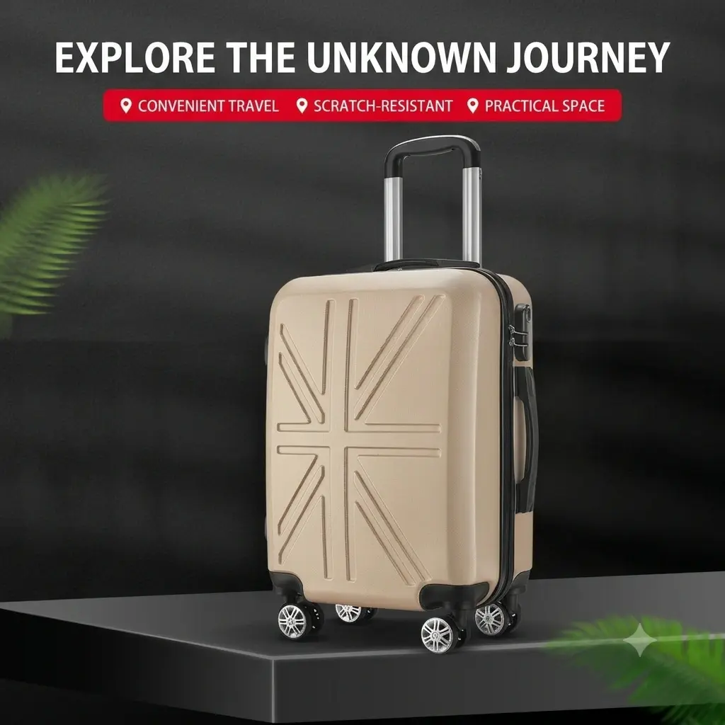 alt="KINGSGEAR 20 Inch Boarding Trolley Suitcase – পাসওয়ার্ড লক ও 360° ইউনিভার্সাল হুইলসহ টেকসই এবিএস হার্ড শেল ট্রাভেল লাগেজ"