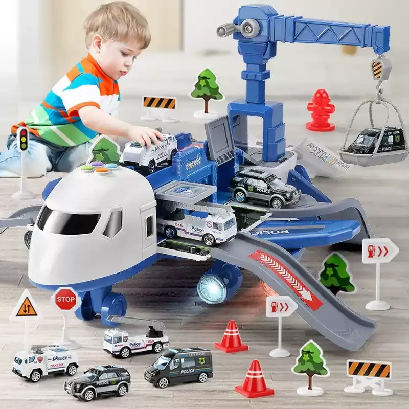 alt="Large Alloy Airplane Car Toy – অ্যালয় নির্মিত ইনর্শিয়াল ডিফরমেশন এয়ারক্রাফট ও কার মডেল খেলনা, টেকসই ও আকর্ষণীয় ডিজাইন"