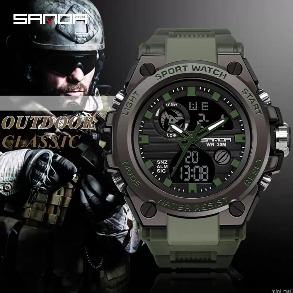 SANDA P739 Digital Waterproof Sports Watch