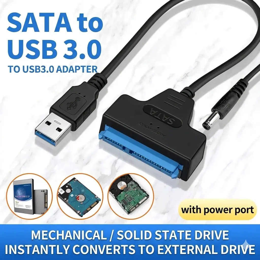 SATA to Type-C SSD Enclosure & Easy Drive Cable Kit
