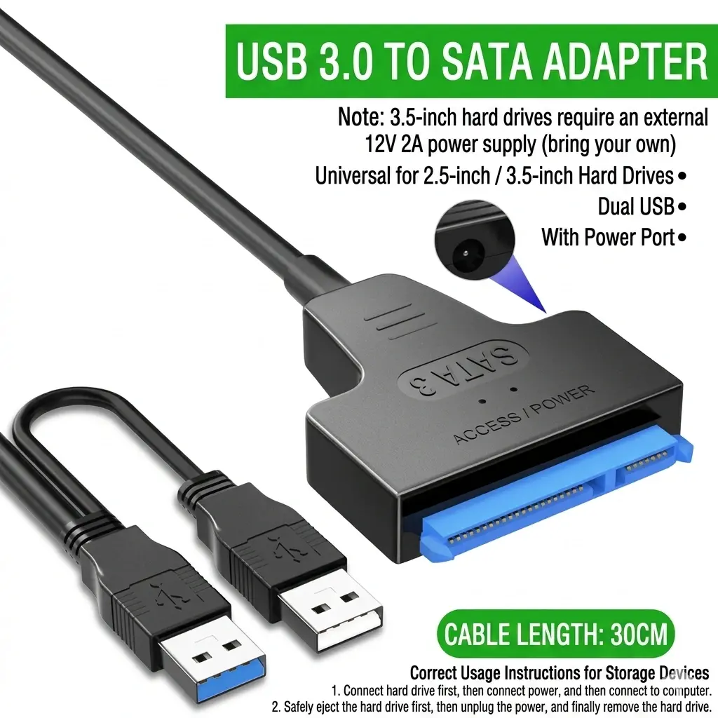 SATA to Type-C SSD Enclosure & Easy Drive Cable Kit
