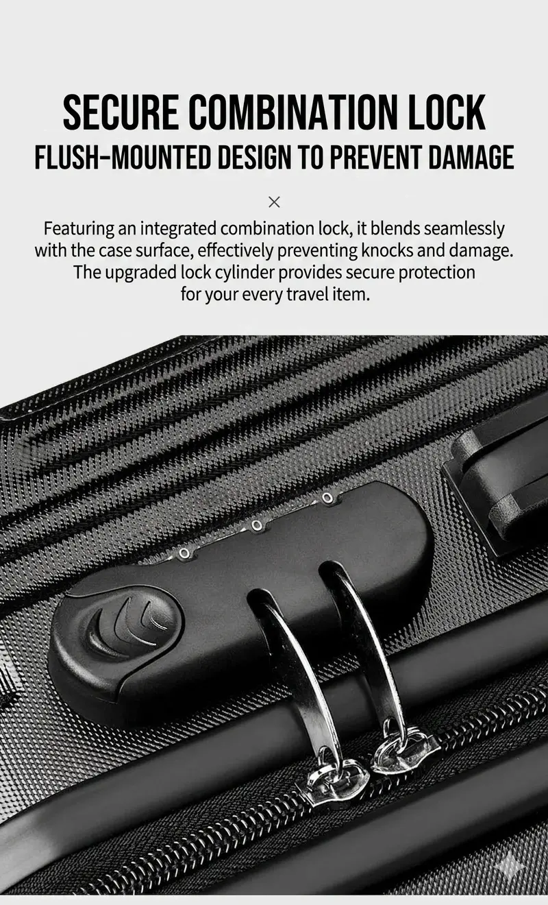 Swiss Cross Connoische Trolley Case Password Universal Boarding Suitcase