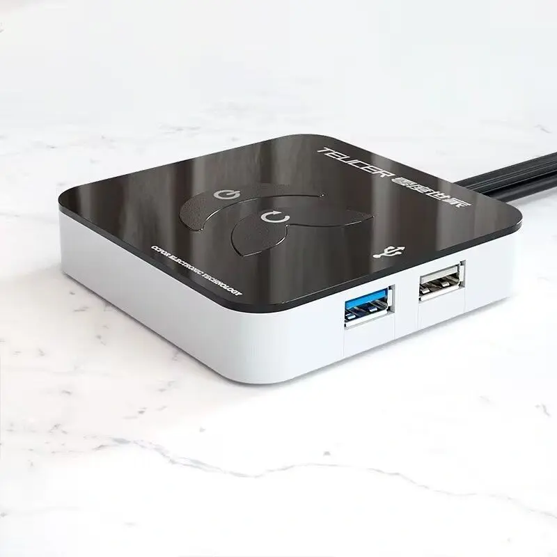 USB 3.0 Desktop Computer Switch with External Power Button