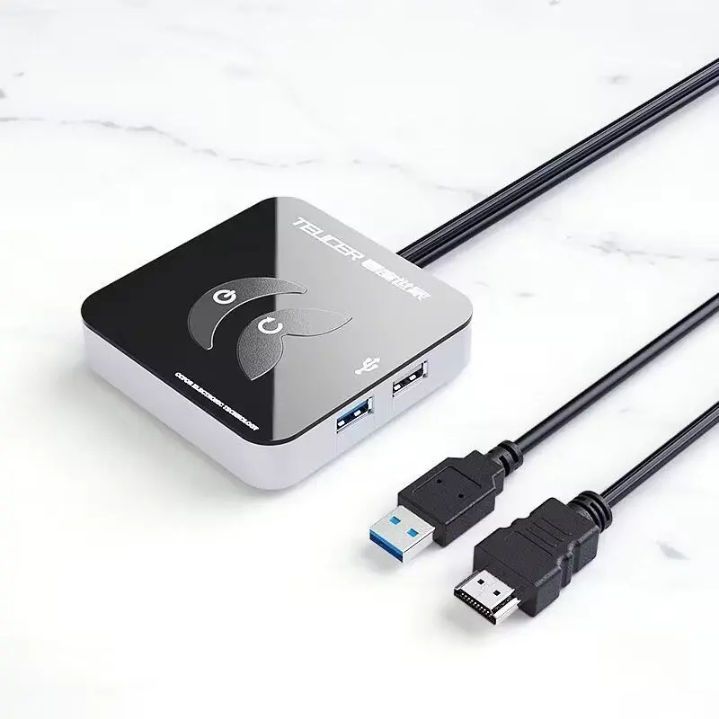 USB 3.0 Desktop Computer Switch with External Power Button