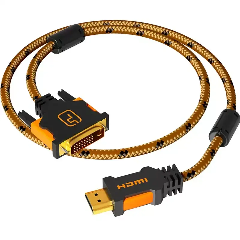 alt="Wodette HDMI to DVI Cable – মনিটর, টিভি ও কম্পিউটারের জন্য হাই-ডেফিনিশন ভিডিও কনভার্টার কেবল, পিওর কপার ও গোল্ড-প্লেটেড কানেক্টর"