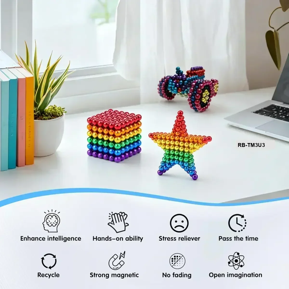 216 Pieces Magnetic Ball - Child Early Education & World Class Desk Toy