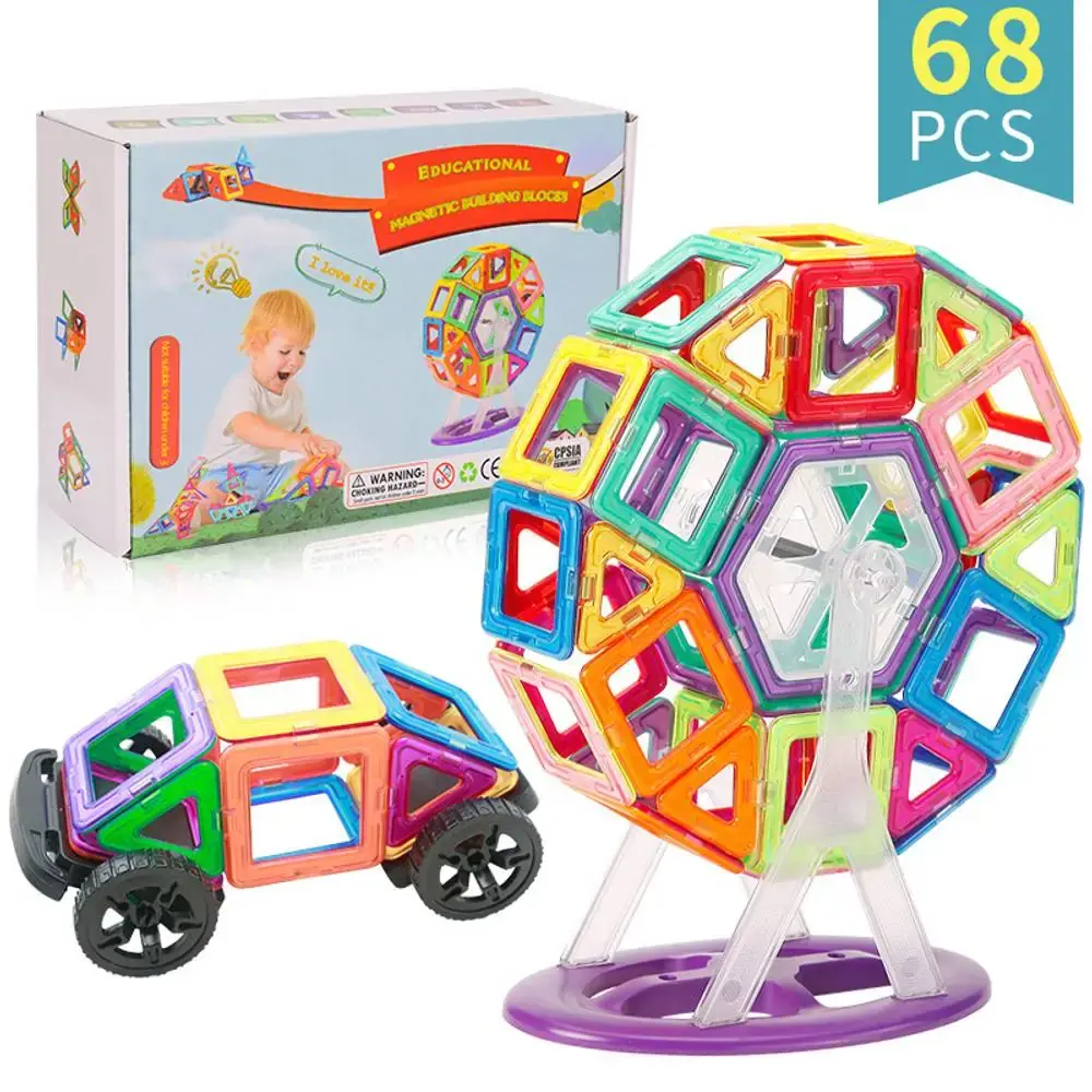 Magnetic Building Blocks 68 piece