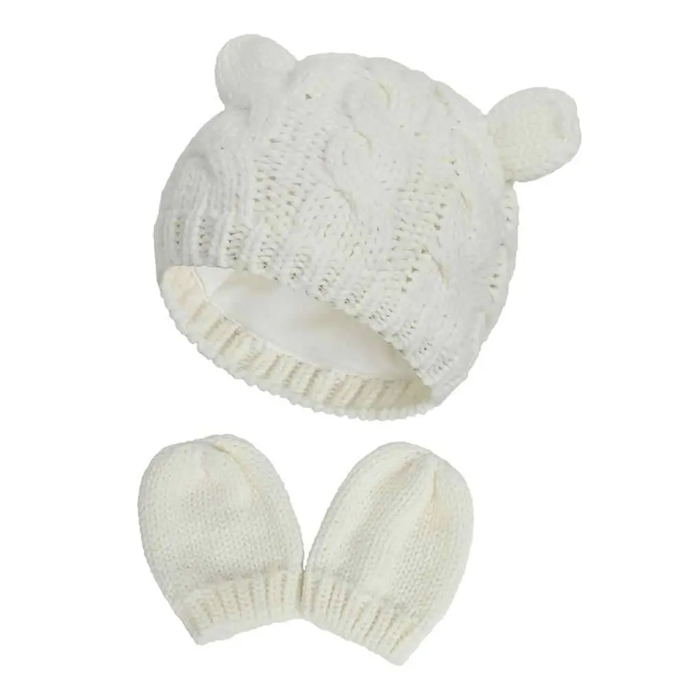 Kids Cotton Hat and Gloves 2 pcs Set