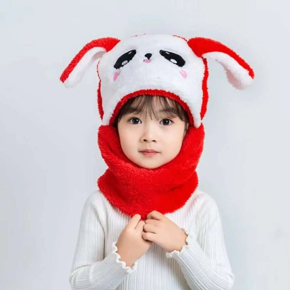 Kids Winter Cartoon Hat With neck Muffler