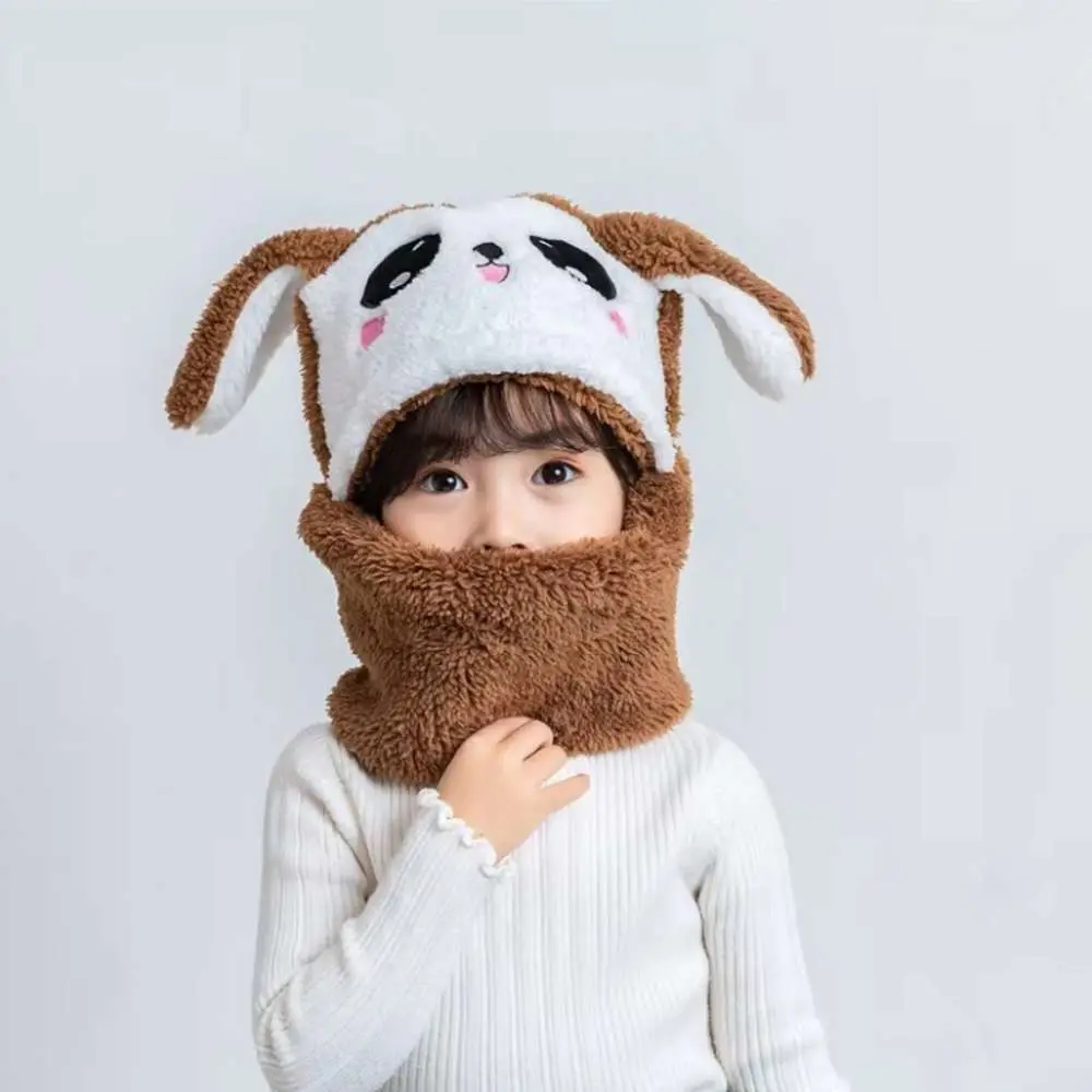 Kids Winter Cartoon Hat With neck Muffler