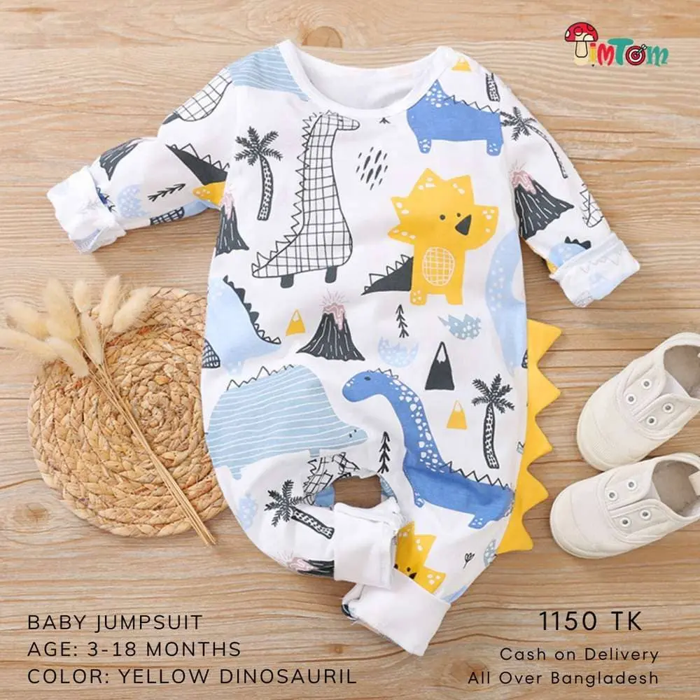 Baby Romeper (Yellow Dinosaur)