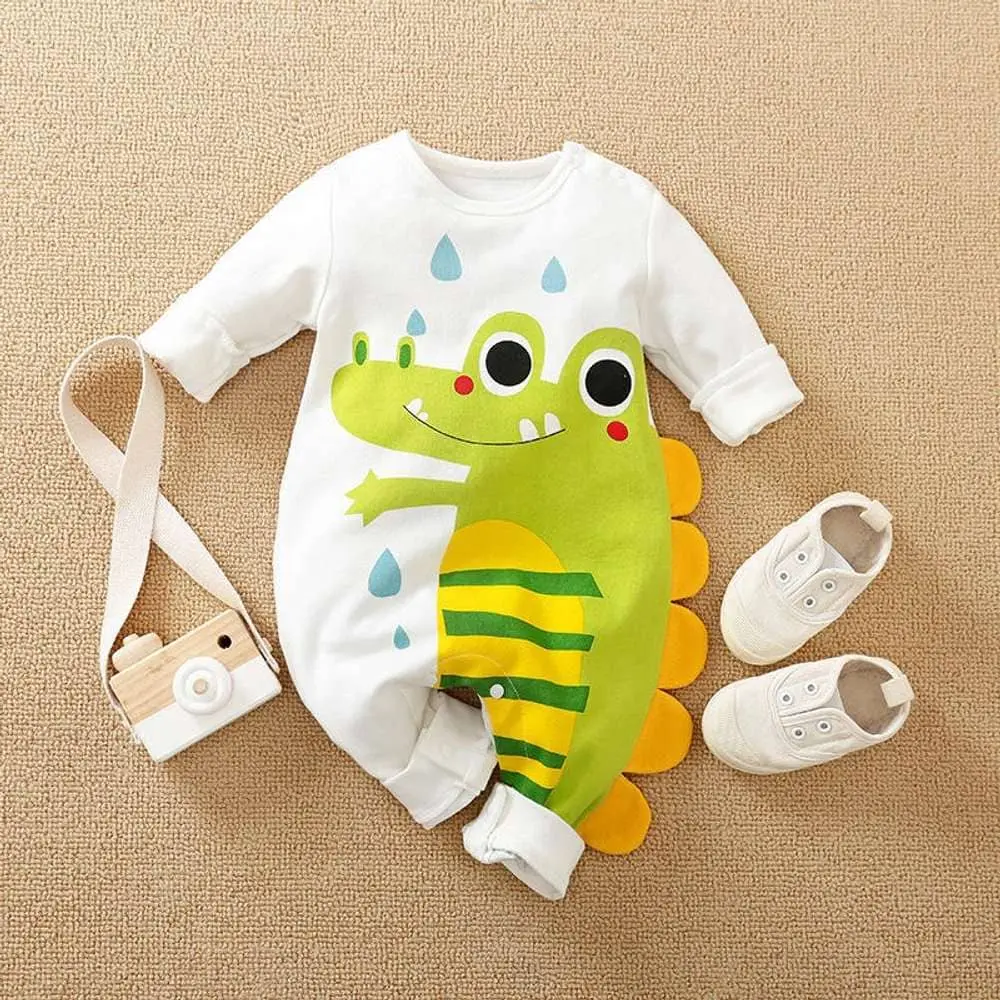 Baby Romper (Green Crocodile)